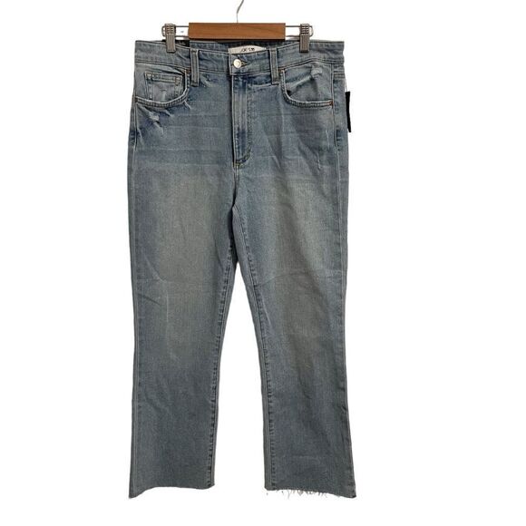 Joe's High Rise 26" Crop Bootcut Jeans Frayed Hem Distressed Size 31 NWT - Picture 1 of 7